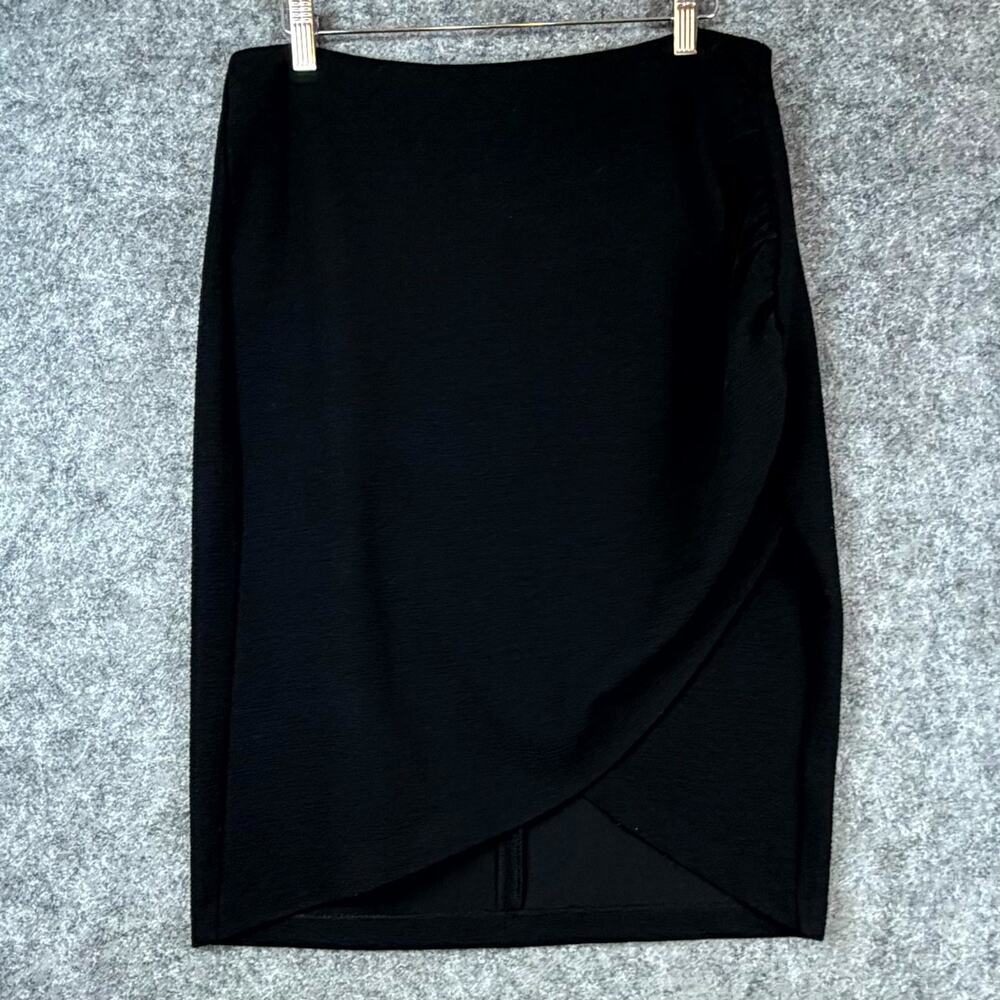 Club Monaco Knit Skirt Womens 10 Black Capsule Office Basics Neutral‎ Stretch